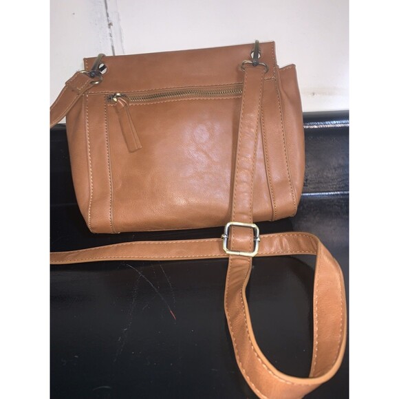 Joy Susan Jackie Large Flap Sueded Medium Crossbody Handbag (Whiskey) - Picture 6 of 7